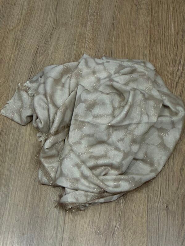 Écharpe léopard beige lurex  - Modèle Sonia