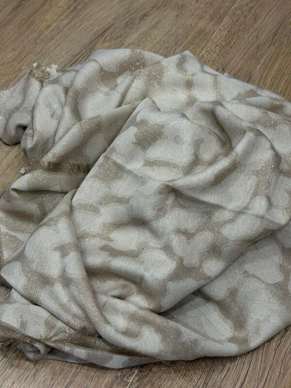 Écharpe léopard beige lurex  - Modèle Sonia