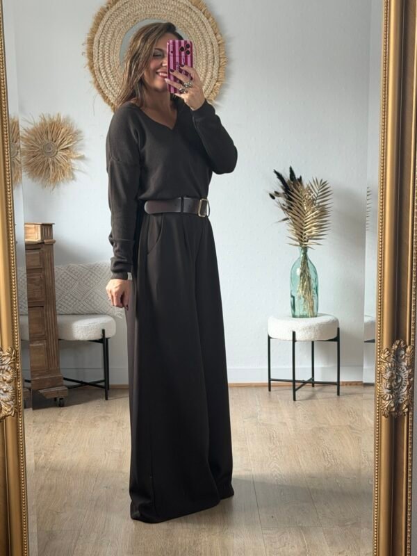 Pantalon Palazzo marron - Modèle Anna