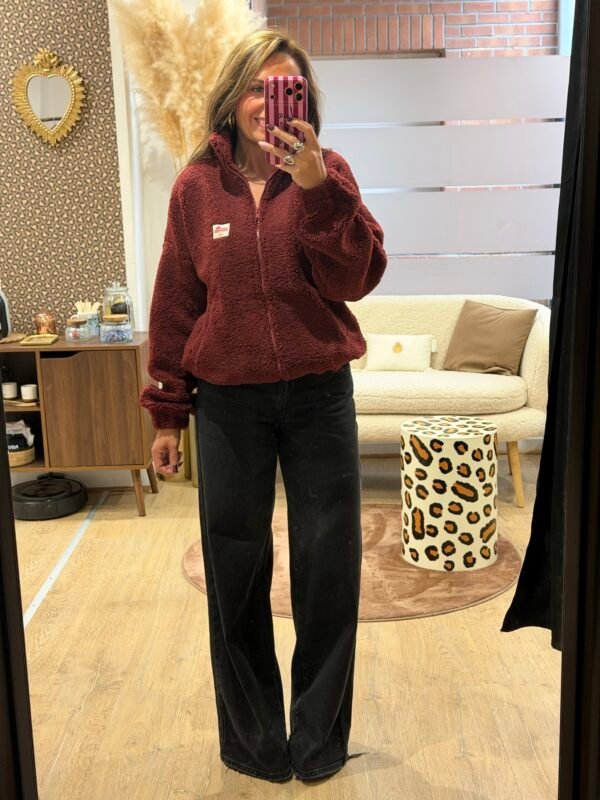Veste polaire bordeaux - Modèle Juliette