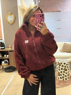 Veste polaire bordeaux - Modèle Juliette