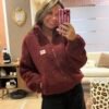 Veste polaire bordeaux - Modèle Juliette