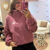 Veste polaire vieux rose - Modèle Juliette