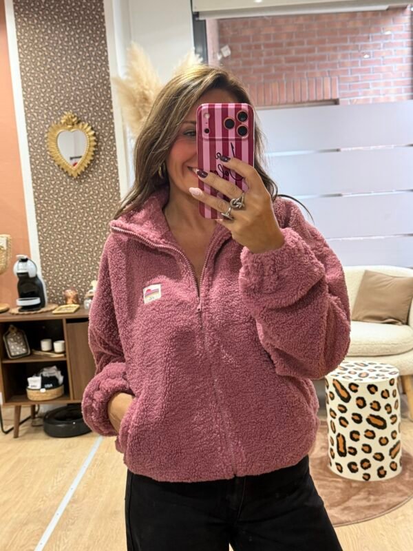 Veste polaire vieux rose - Modèle Juliette