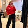 Veste polaire rouge  - Modèle Juliette